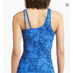 Zella Strength Crop Asymmetrical Tank Blue Mykonos Spindrift Print Size Medium Photo 8