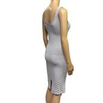 Heart & Hips  Affordable Luxury Black White Striped Back Slit Tank Dress Womens M Photo 5