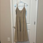 Wilfred Aritzia  tuberose dress tan birch chiffon NWOT medium Photo 1