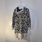 UGG  Judith Sweater-Knit Leopard Print Hooded Cardigan in Black and White Photo 3