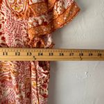 Cynthia Rowley  Paisley Flutter Sleeve Blouse Size M Boho‎ Chic Crinkle Rayon Top Photo 6