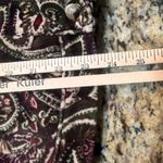 Charter Club Charter‎ Club Women's Large Relaxed Purple/ Brown  Velour Paisley Vest Photo 4