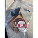 Baseball Mom & Black Teardrop Faux Leather Earrings Set Red Photo 3