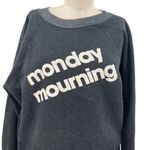 Wildfox Monday Mourning Sweatshirt Pullover Top Fleece Black Gray Size XS Photo 4