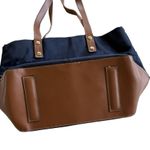 Calvin Klein Dressy Nylon Shopper Tote Shoulder – Navy/Brown – H4GAE2ZJ Photo 2