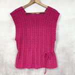 Handmade Womens Crochet Sleeveless Sweater Size Medium Boho Feminine Cottage Photo 1