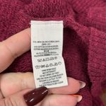 Free People  Berry Pink Asymmetrical Knit Sweater Size Large Cowl Neck Cozy Knit Photo 5