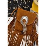 Boho Fringe Crossbody Bag Tan Brown Western Festival Purse NWT Photo 2