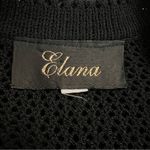 Elana Womens Y2K Crochet Knit Bolero Sweater Size M Floral Applique Whimsigoth Black Size M Photo 7