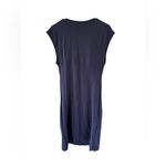 Carven NEW Cinched Cord Navy Dress Blue Size L Photo 6
