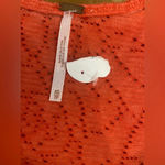 Free People  Rally Tank‎ Top Orange Perforated Peplum Summer Tank EUC XS Photo 4