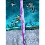 Japan Kimono Chinese Cheongsam Green Satin Oriental Womens Size 40 Zip Vintage Photo 14
