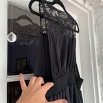 Free People  Black Lace Detail Sexy Low Cut Sides Scalloped Neckline Dress Photo 7