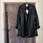 Bagatelle Black Trench Coat FAUX Photo 3