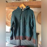 UNIQLO x MARNI Collaboration Oversize Full Zip Hoodie blue brown Knit wool Med Photo 3