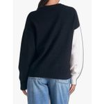Elan  LOVE Colorblock Black White Long Sleeve Pullover Sweater, Size Large Photo 1
