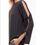 Aritzia Wilfred Pozzi Black Open Tie Sleeve Blouse Photo 3