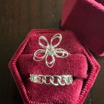 Women’s Stainless Steel Silver Stackable Rings 2 Pack Set Size 7 Photo 0