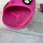 Crocs Classic Sandals Womens 7 Men 5 Pink Charms Two Double Strap Bright Comfort Photo 9