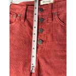 Madewell  Cali Demi Boot Corduroy‎ Button Fly Red Jeans Size 24 Photo 4