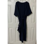Lane Bryant NWT WOMEN'S 22 NAVY WIDE LEG V NECK BELTED JUMPSUIT COZY CHIC Photo 8