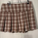 BP Plaid Brown Pleated Skirt Side zipper Photo 1
