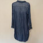 Rails Dark Wash Chambrah Denim Pullover Collared Shirt Midi Dress Sz Small 1650 Photo 10