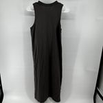 Madewell Organic Cotton Crewneck Tank Midi Dress Side Slit Cotton Gray XXS Photo 4