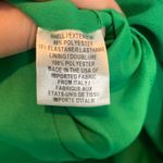 Milly  Emerald Green One Shoulder Sheath Dress Dramatic Bell Sleeve Photo 4