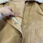 Derek‎ Lam Coat Womens X Small Brown Tan Oversized Shearling Jacket Faux Leather Size XS Photo 11