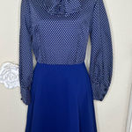 NTM: Vintage Herman Marcus Dallas Navy Polka Dot Bow Tie A Photo 0