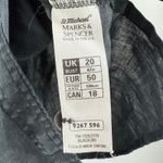 ST MICHAEL from MARKS & SPENCER 100% Linen Tank Size UK 20 EUR 50 Button Down Black Photo 3