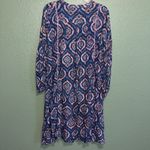 World Market Floral Bohemian Blue and Pink Patterned Dress Size M Photo 2