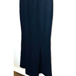 Theia Women's Blue Dramatic Lace Neck Formal Evening Deep Midnight Gown Size 4 Photo 7