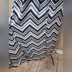 No Boundaries  Black and White Strapless Chevron Dress Photo 5