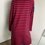 Vineyard Vines large shirt dress pullover knee length red/blue long sleeve Photo 4
