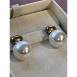SHASHI Empress Pearl Earrings in Gold & Pearl Womens Dangle Drop Stud Photo 3