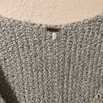 Free People  Oversized Gray V-Neck Chunky Knit Sweater - Size M Photo 1