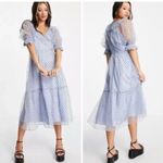 Topshop NWT ASOS  Spot Taffeta Blue Dress Photo 1