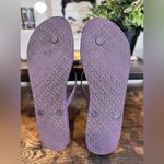 Tory Burch Purple floral flip flops size 9 Photo 3
