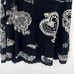 Desigual  Artsy Heart Dress Black White A Line Short Sleeve Sequins Size M Photo 7