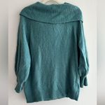 EXPRESS Teal Cowlneck Balloon Sleeve Sweater, Size Large Photo 14