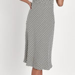 Lulus  Sincerely Effortless Black and White Abstract Print Midi Dress XS NWT Photo 0