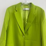 ZARA Limited Edition Oversized Lime Green Blazer Size: M Photo 3