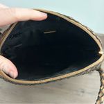 Vintage CEM Woven Leather Bronze, Metallic Gold, Silver Braided Strap Crossbody Gold Photo 6