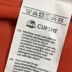 Cupshe  Ruched Front One Piece Swimsuit‎ Women's Small Orange Plunging V-Neck NEW Photo 5