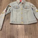 Vera Wang  Embroidered Denim Embroidered Jacket with Beading Floral Birds Vintage Photo 7