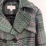 Vintage Donatella Petite Large Plaid Peacoat Wool Blend Belted Double Breasted Green Size undefined Photo 1