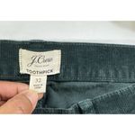 J.Crew  Women's Corduroy Pants Size 32 Green High-Rise Toothpick Pockets Photo 5