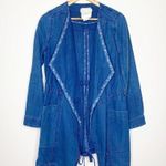 Anthropologie Hei Hei Denim Open Front Blazer Jacket Size XS Photo 7